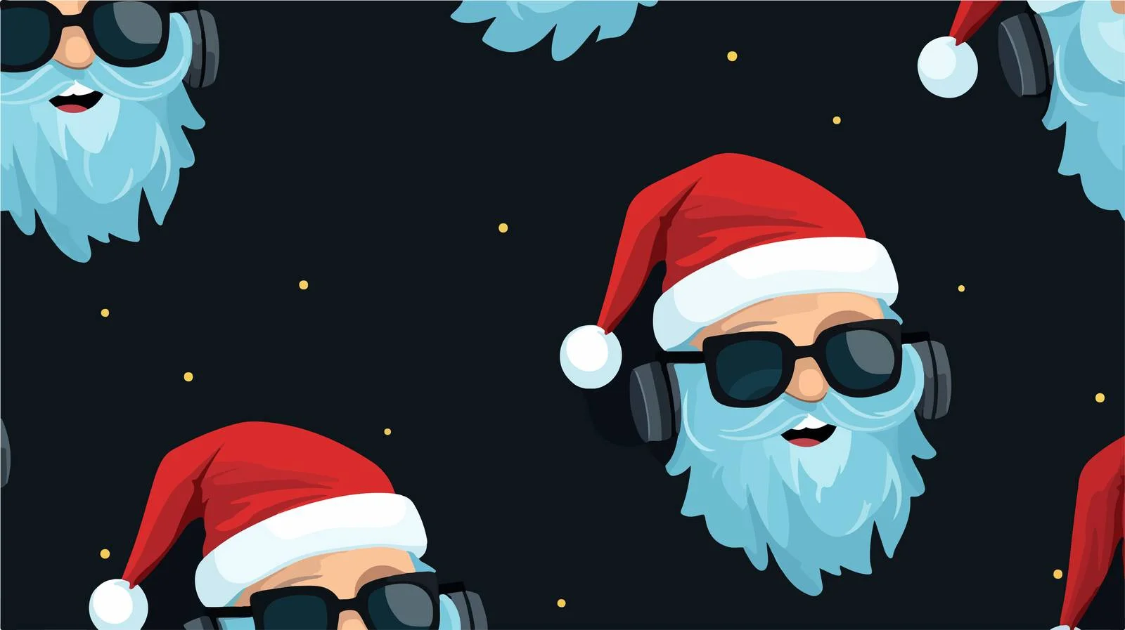 Santa Claus Glasses Seamless Pattern — free download from Dotvec