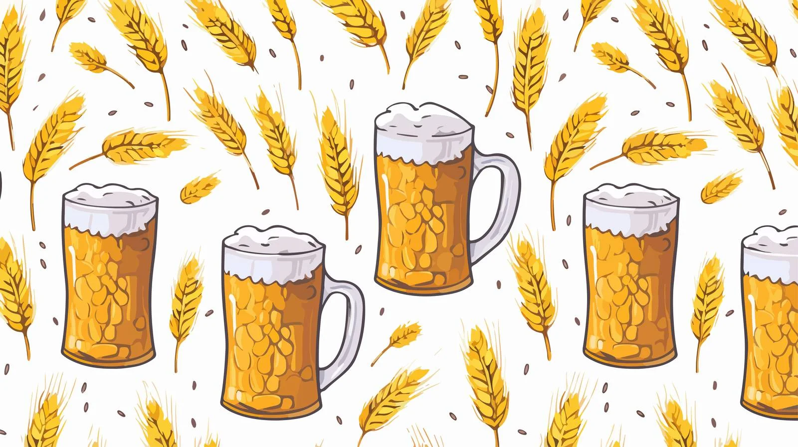 Beer Mug Spikelet Pattern — free download from Dotvec