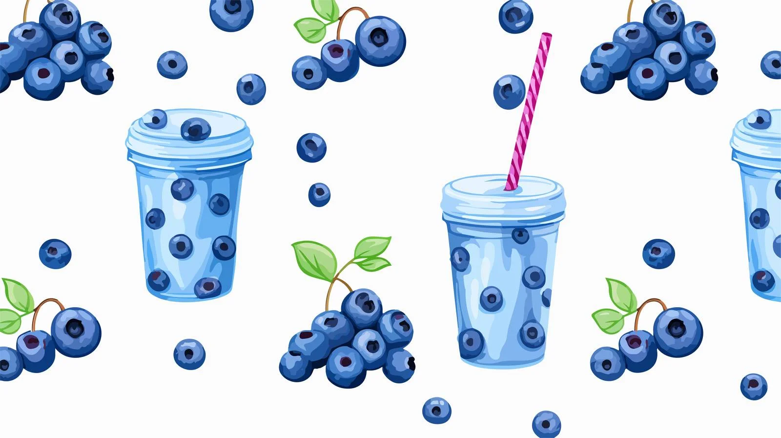 Blueberry Seamless Pattern — free download from Dotvec