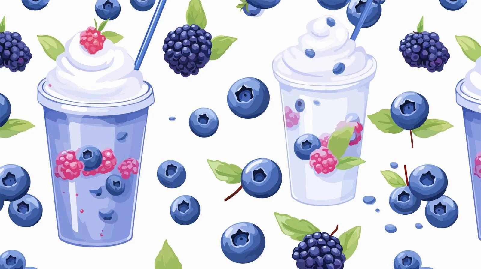 Blueberry Seamless Pattern — free download from Dotvec