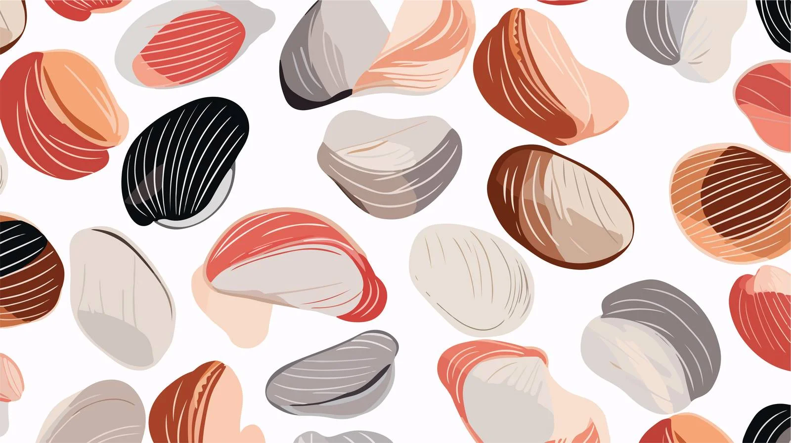 Clam Shell Vector Pattern — free download from Dotvec