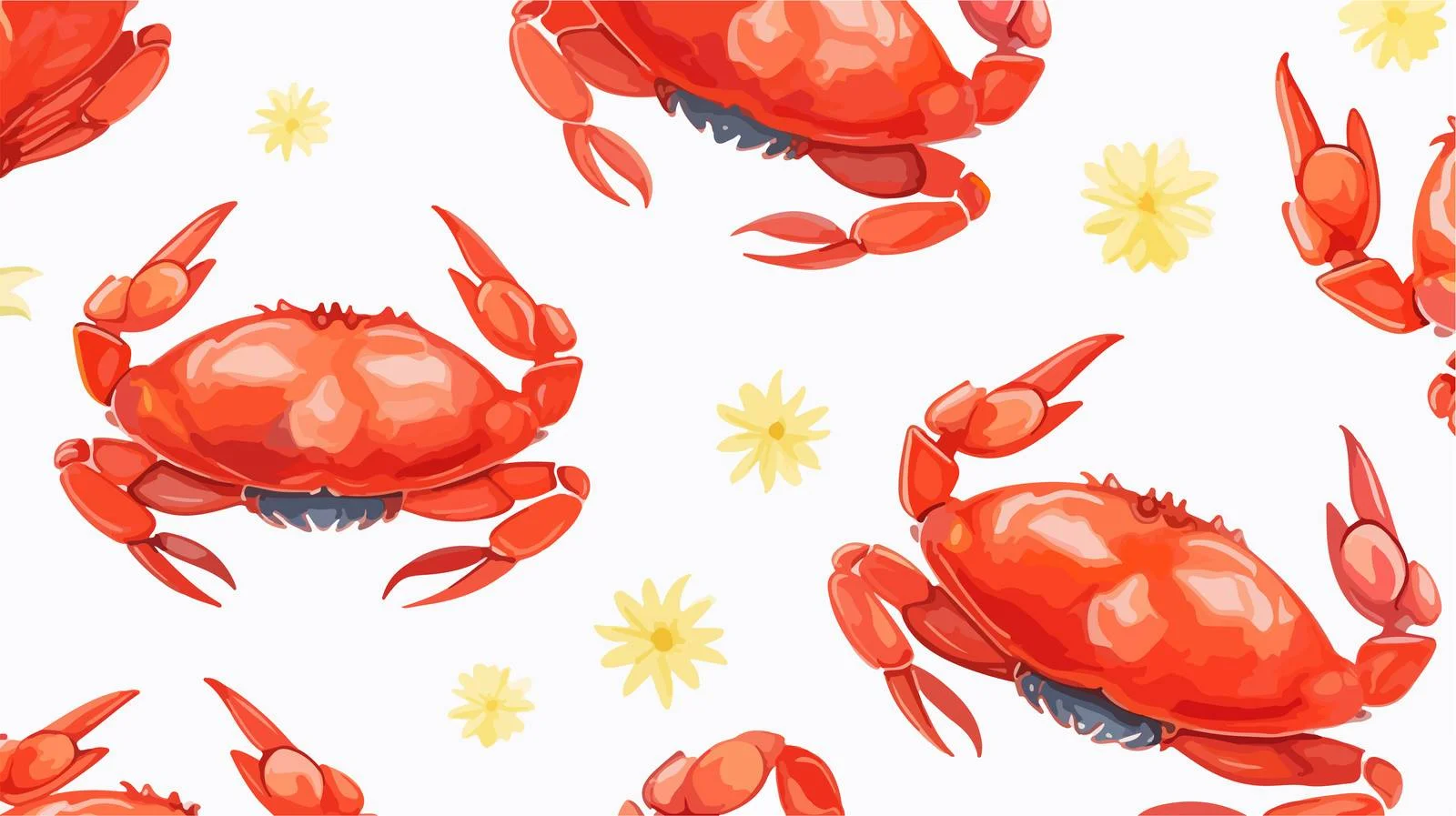 Underwater Crabs Seamless Pattern — free download from Dotvec