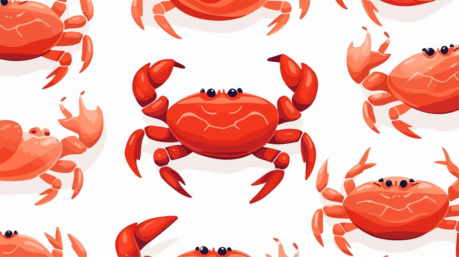 Seafood Crabs Seamless Pattern — free download from Dotvec