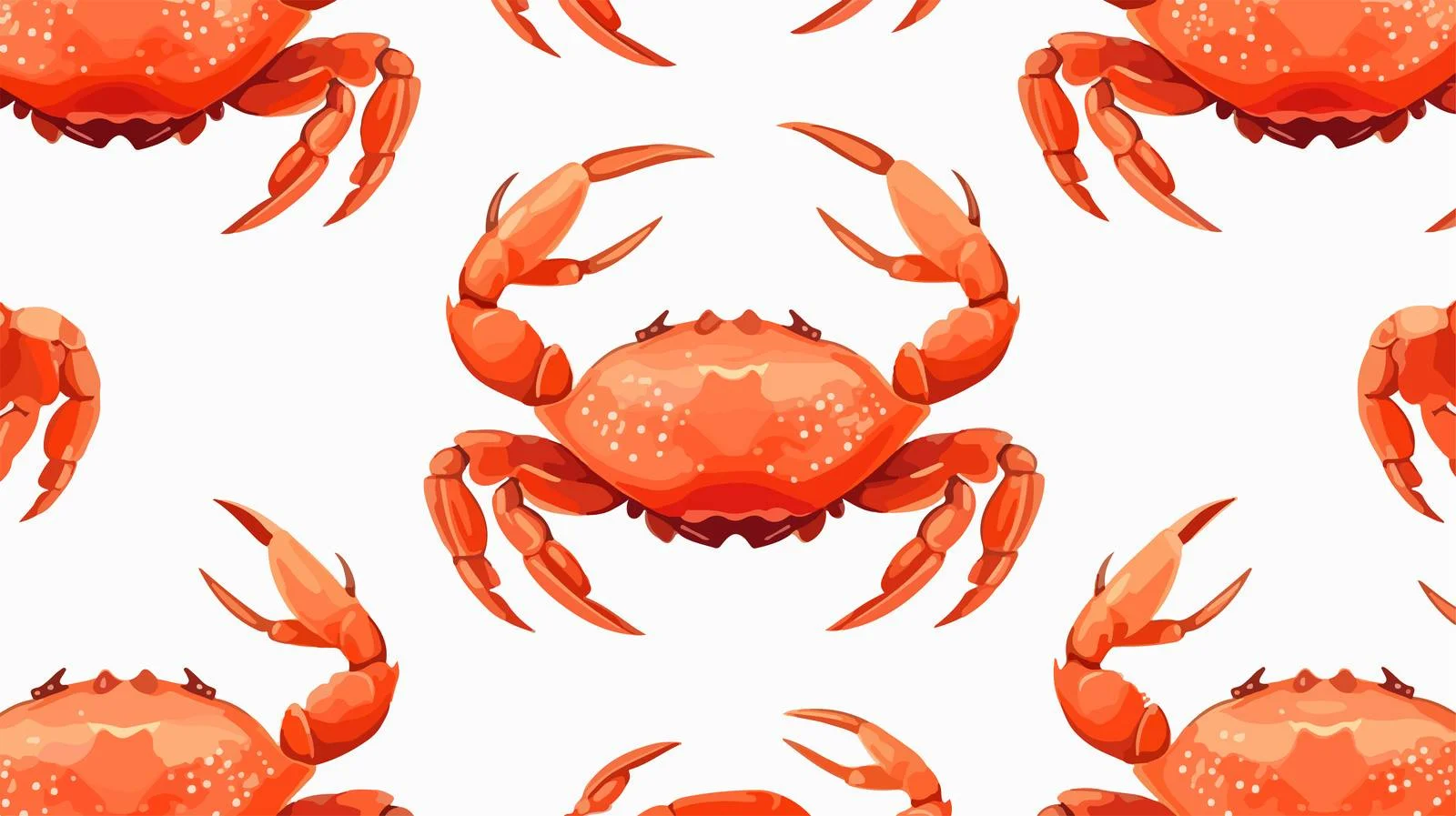 Seafood Crabs Seamless Pattern — free download from Dotvec