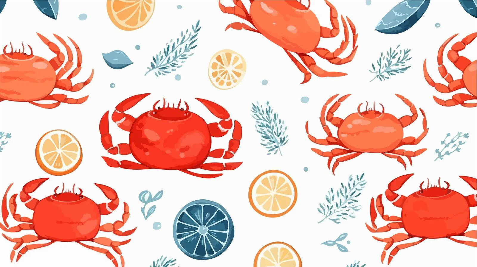 Marine Life Seamless Pattern — free download from Dotvec