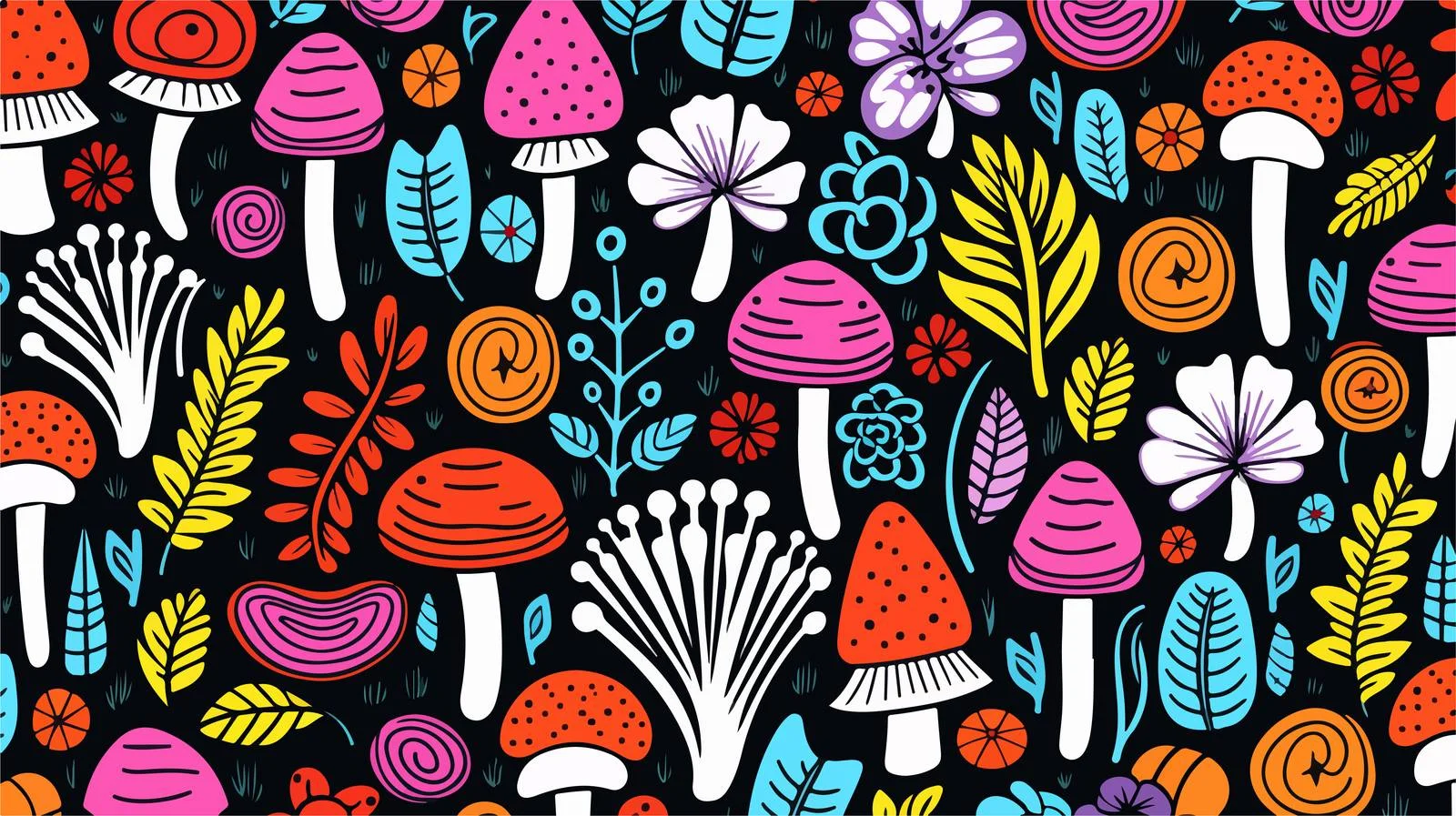 Floral Doodle Seamless Pattern — free download from Dotvec