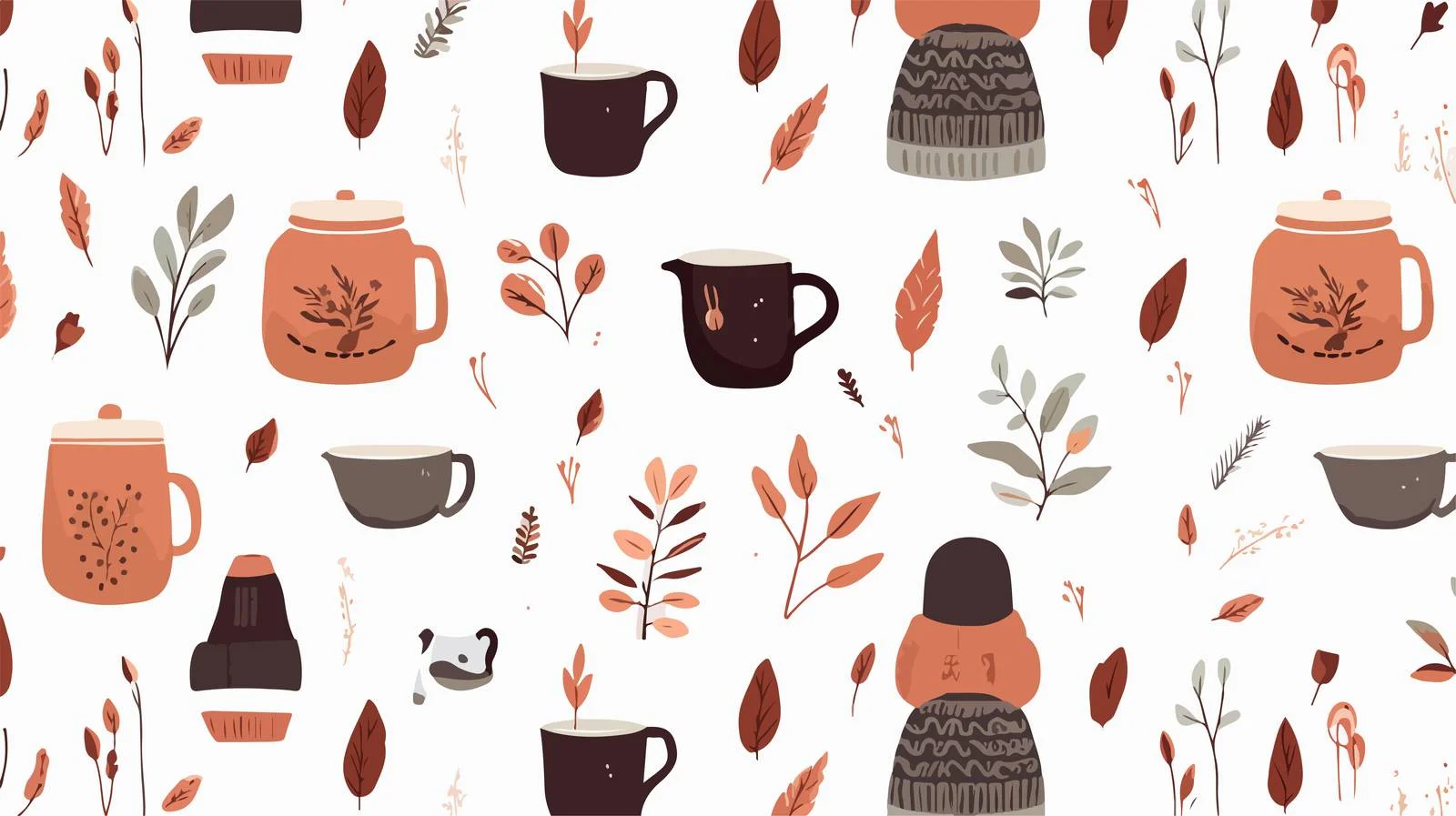 Hygge Elements Seamless Pattern — free download from Dotvec