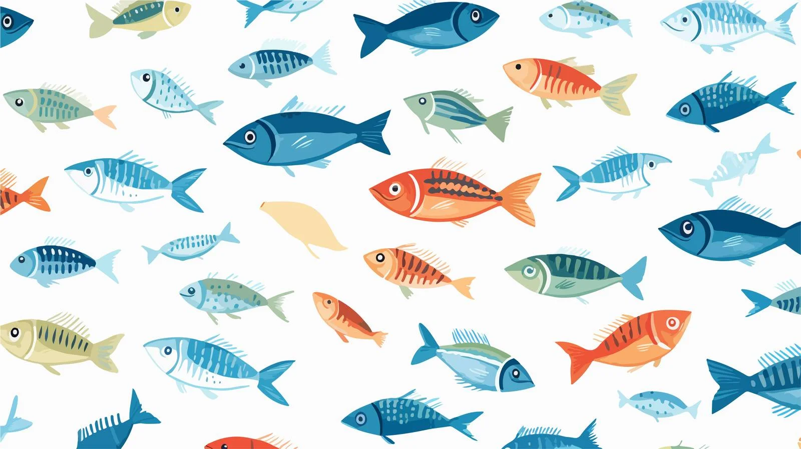 Seafood Fish Pattern — free download from Dotvec
