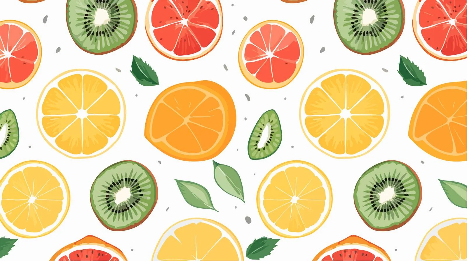 Hand-drawn Pineapple Orange Pattern — free download from Dotvec