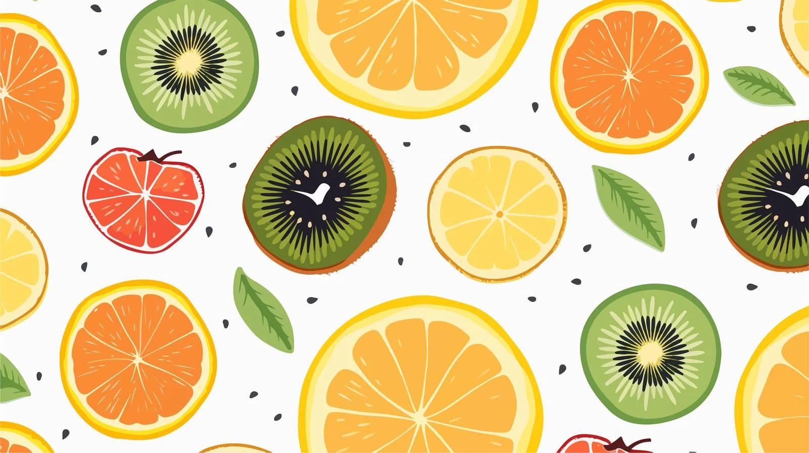 Hand-Drawn Pineapple Orange Seamless Pattern — free download from Dotvec