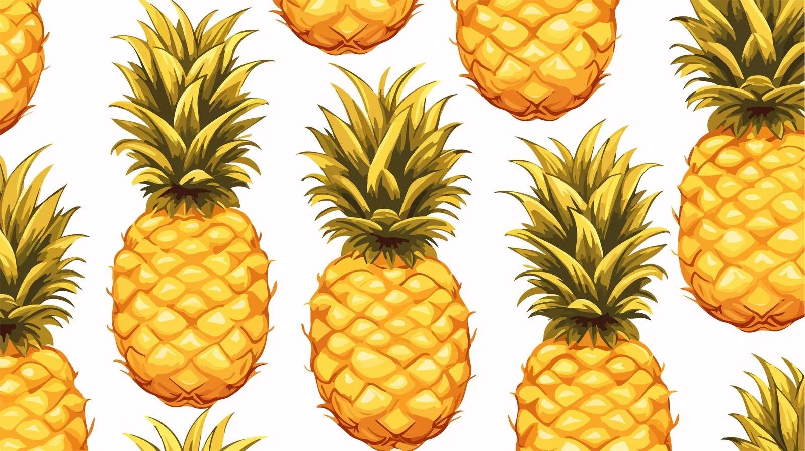 Hand-Drawn Pineapple Pattern — free download from Dotvec