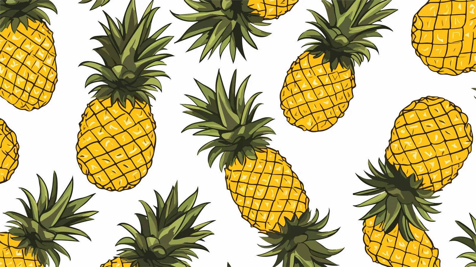 Hand-drawn Pineapple Seamless Pattern — free download from Dotvec