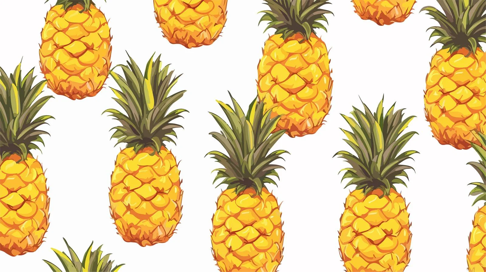 Hand-Drawn Pineapple Pattern Design — free download from Dotvec