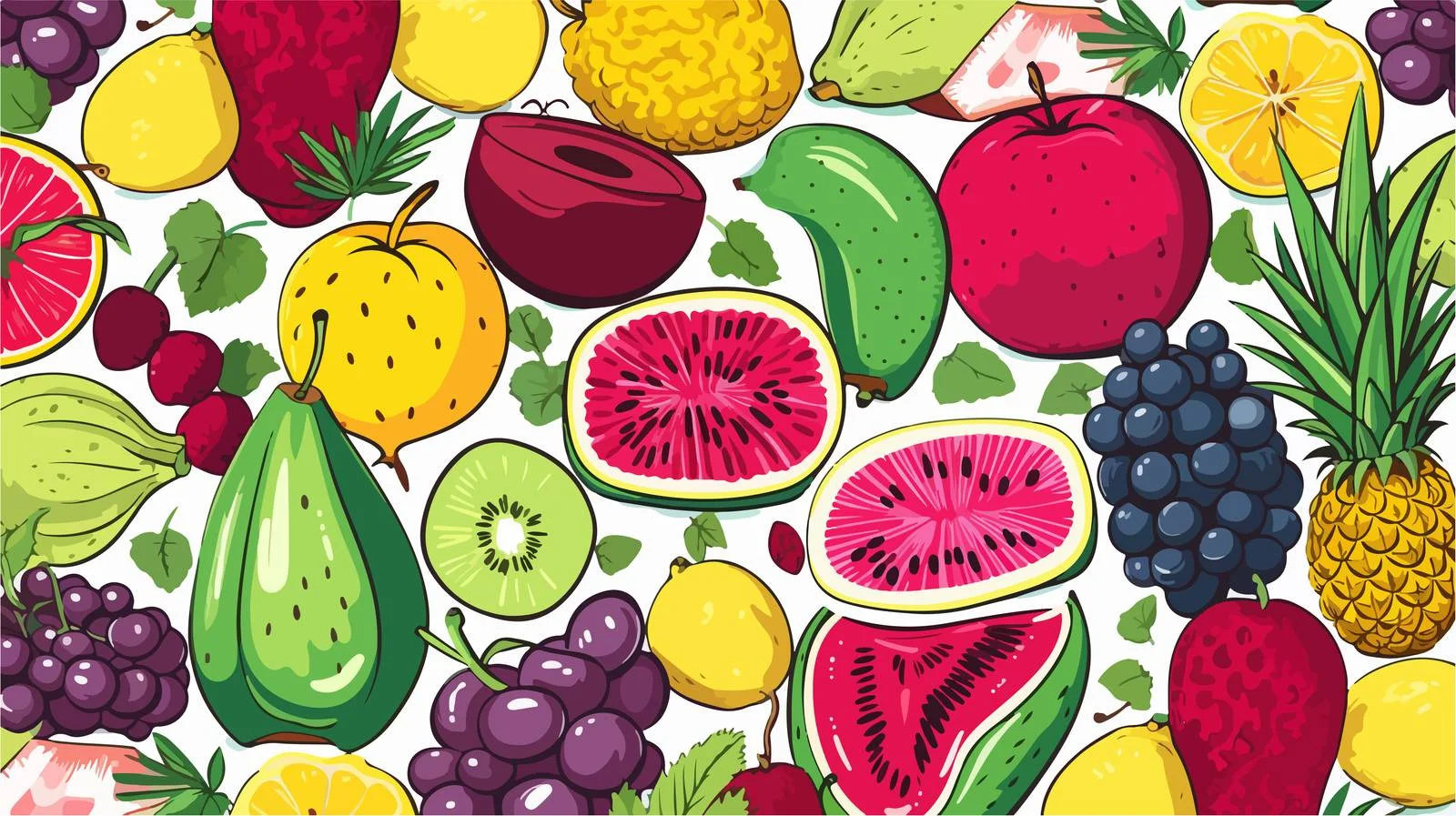 Tropical Fruit Seamless Pattern — free download from Dotvec