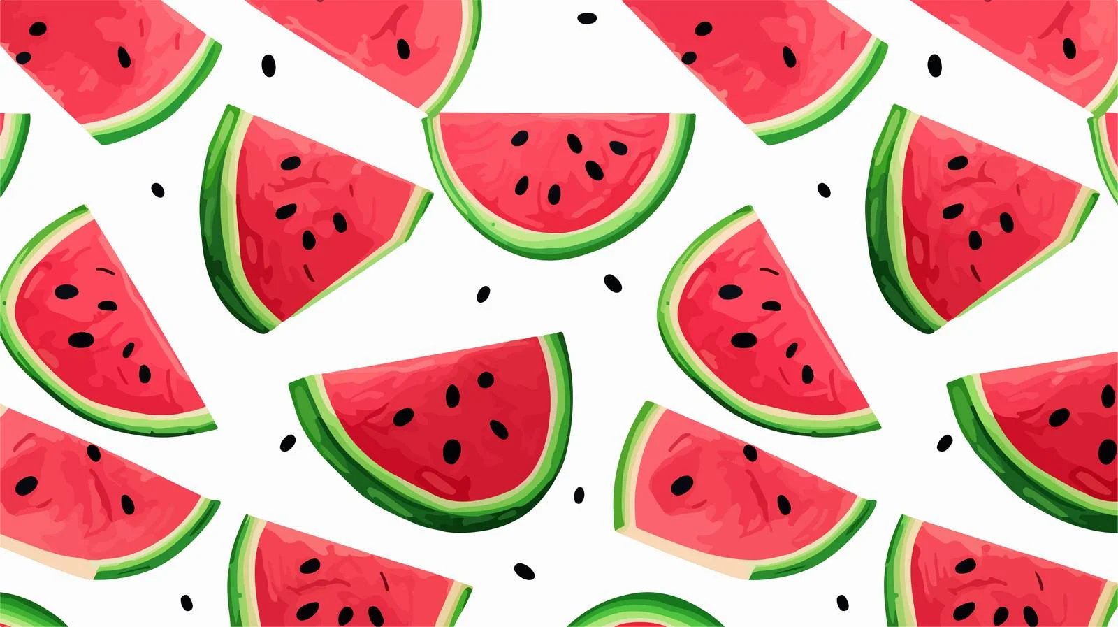 Hand-drawn Watermelon Slice Pattern — free download from Dotvec