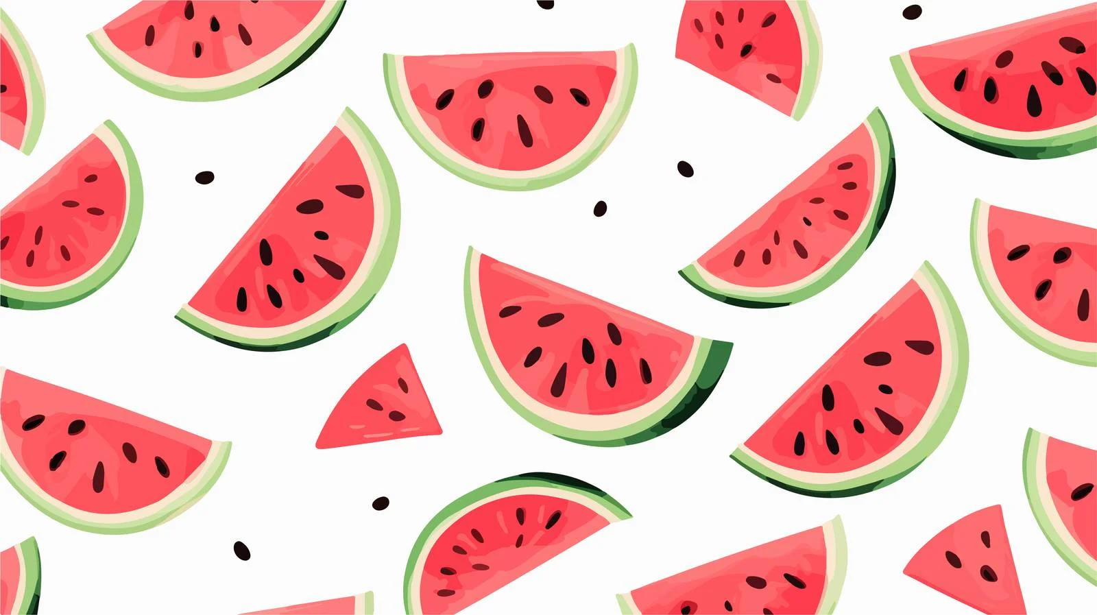Hand-Drawn Watermelon Slice Pattern — free download from Dotvec