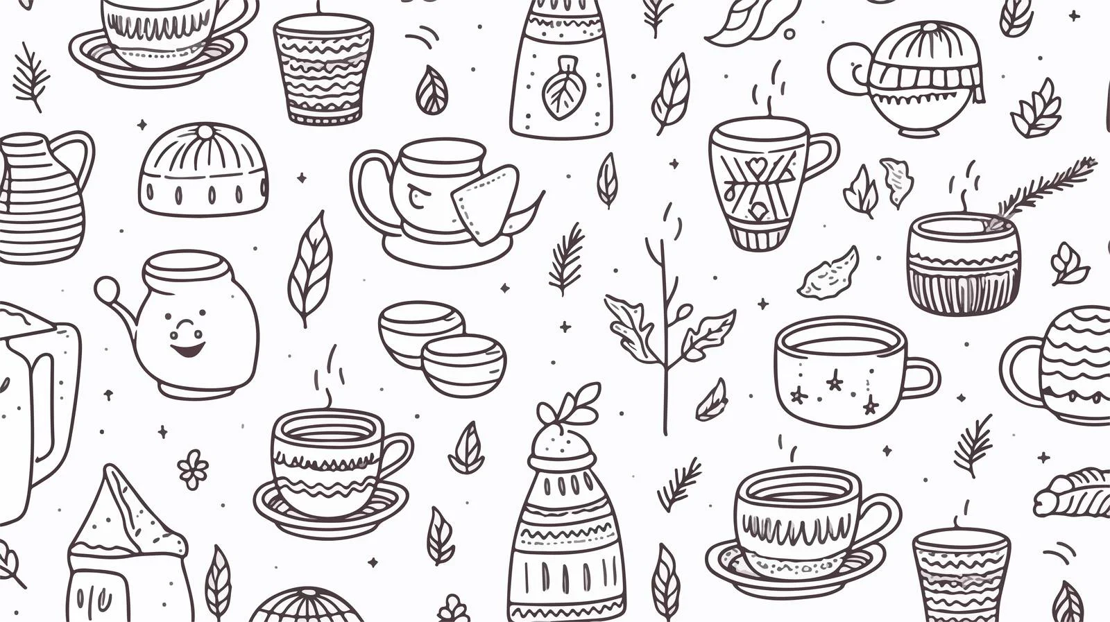 Hygge Elements Seamless Pattern — free download from Dotvec
