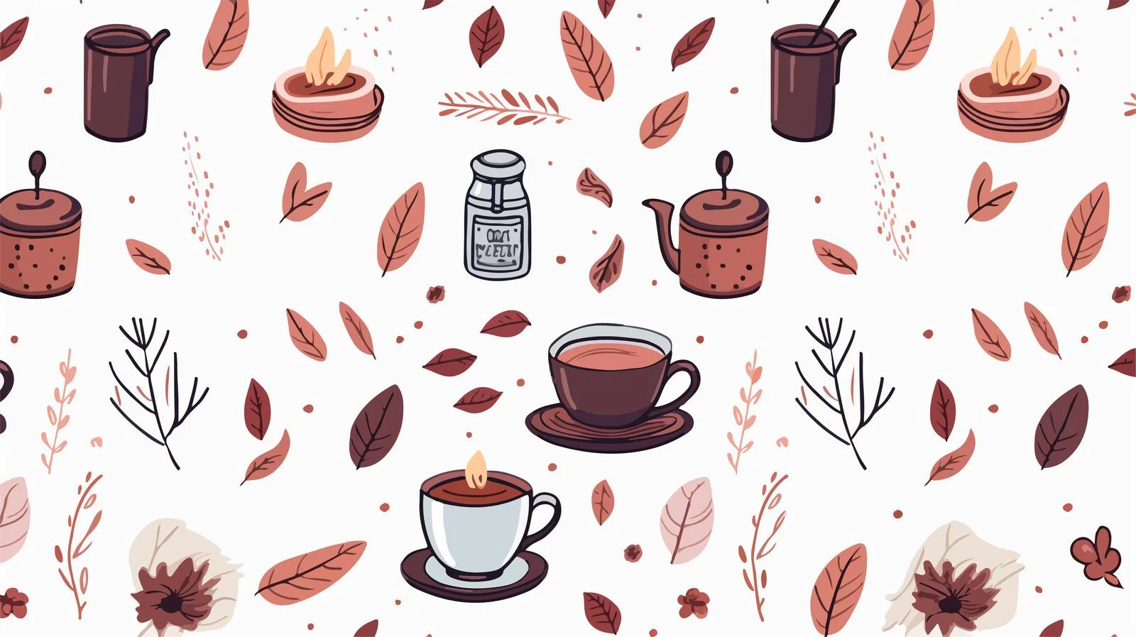 Cozy Hygge Elements Pattern — free download from Dotvec