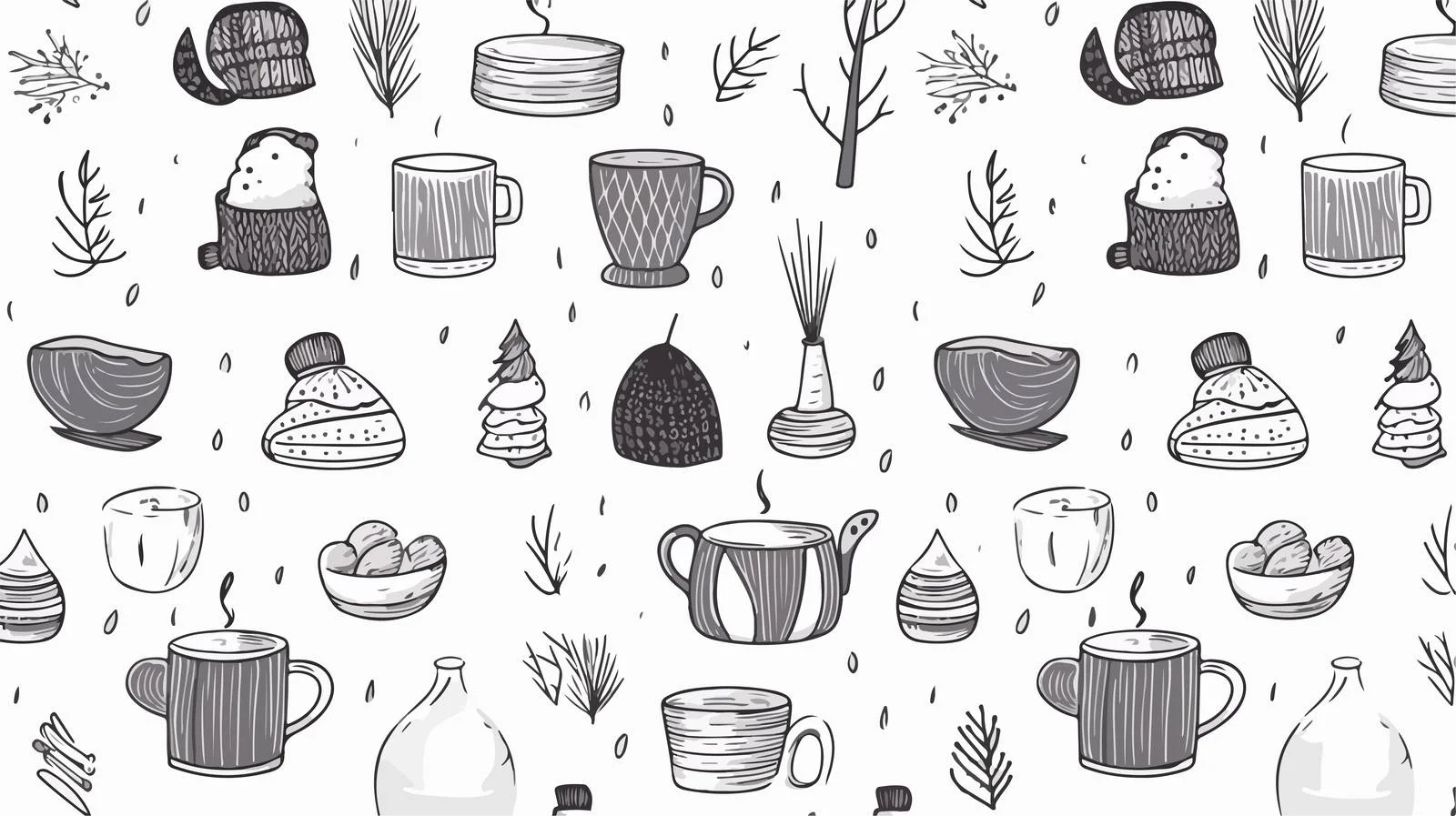 Hygge Elements Seamless Pattern — free download from Dotvec