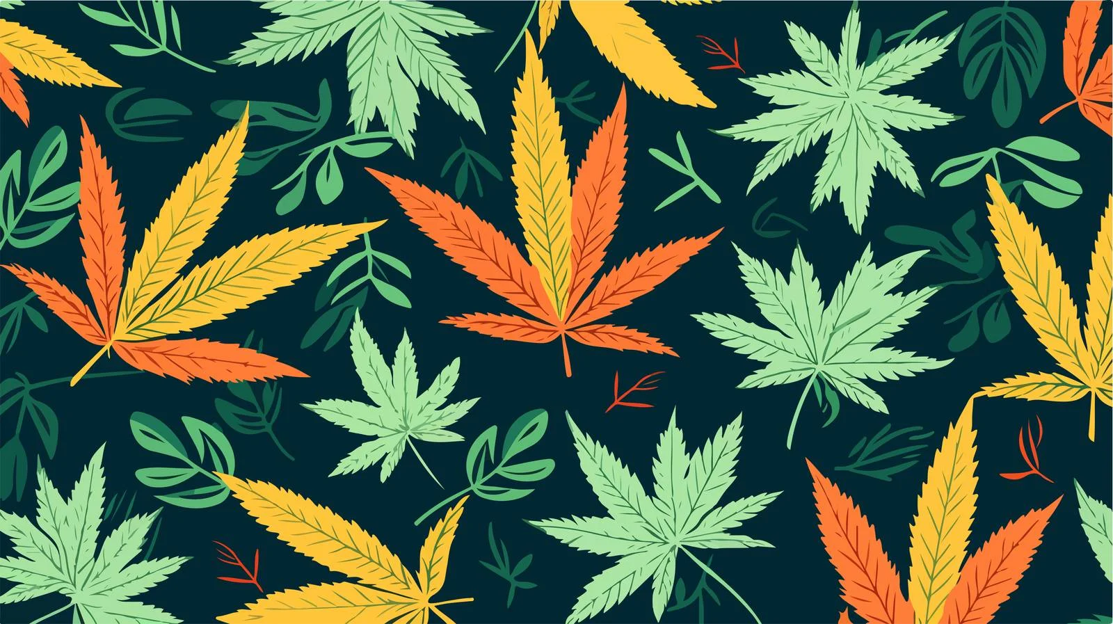 Marijuana and Cigarette Seamless Pattern — free download from Dotvec