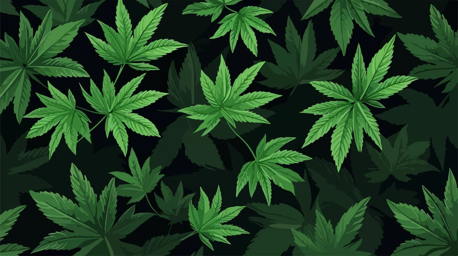Marijuana Leaves Seamless Pattern Vector Illustration — free download from Dotvec