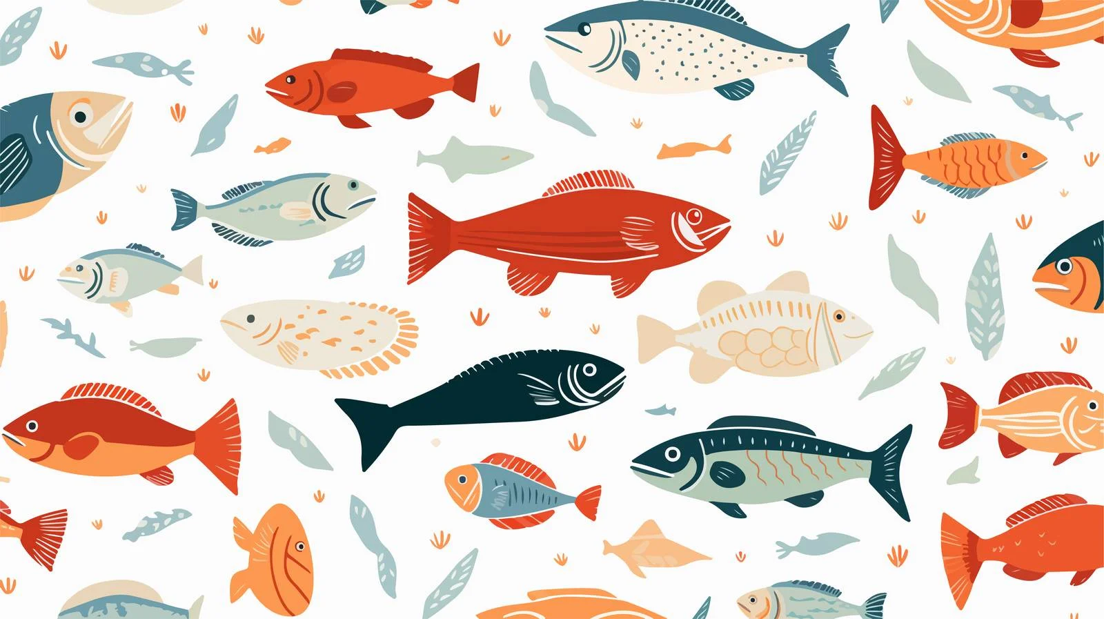 Marine Animals Seamless Pattern — free download from Dotvec