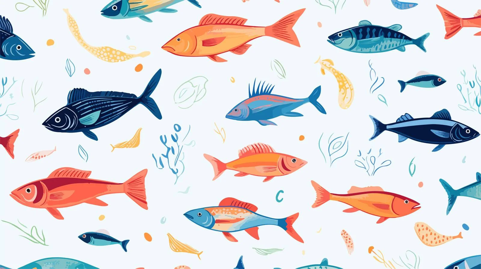 Marine Animals Seamless Pattern — free download from Dotvec