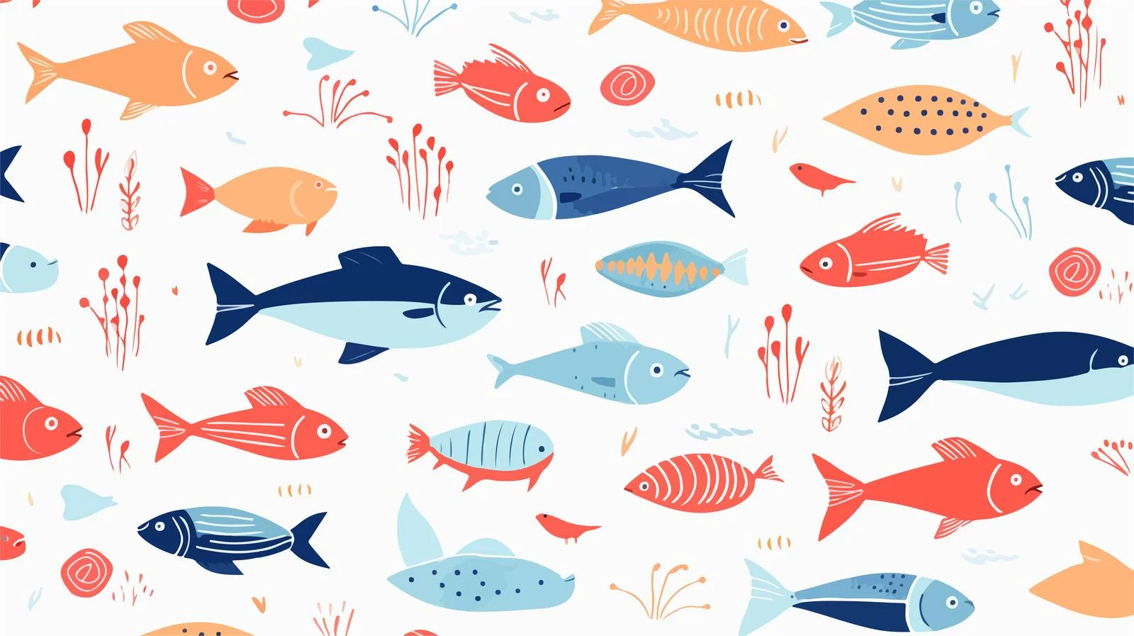 Marine Animals Seamless Pattern — free download from Dotvec