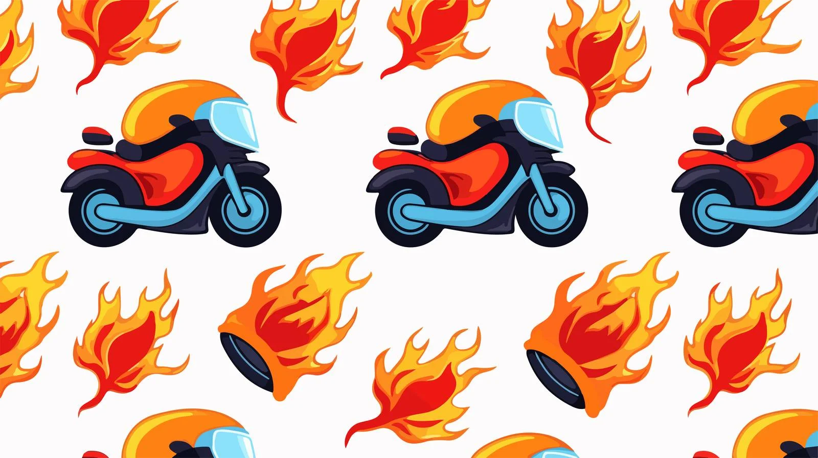 Motorcycle Helmet Seamless Pattern — free download from Dotvec