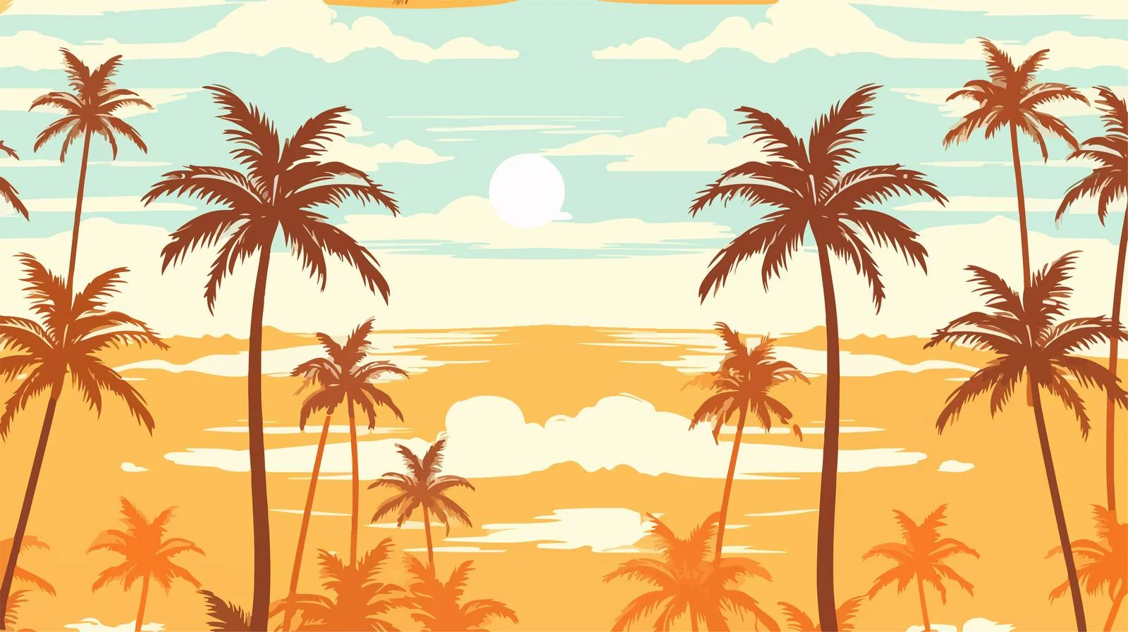 Tropical Beach Pattern — free download from Dotvec