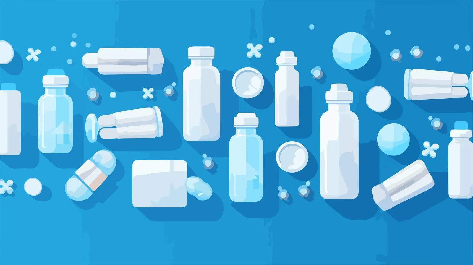 Pharmacy medications pattern with bottle design — free download from Dotvec