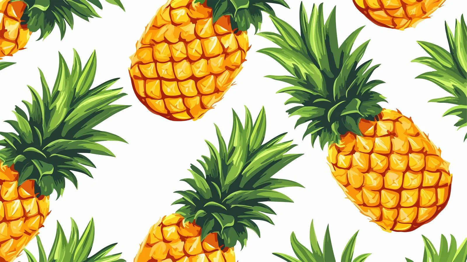 Pineapple Pattern Vector Illustration — free download from Dotvec