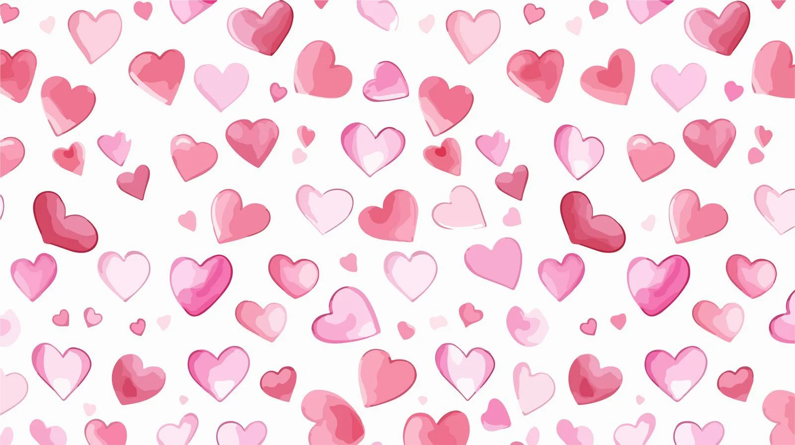 Romantic Pink Hearts Seamless Pattern Design — free download from Dotvec