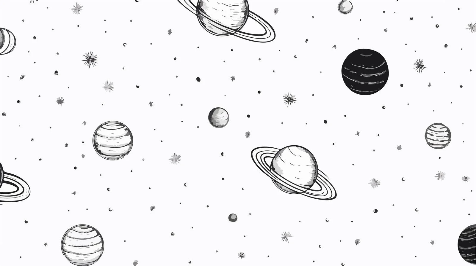 Cosmic Planets Seamless Pattern — free download from Dotvec