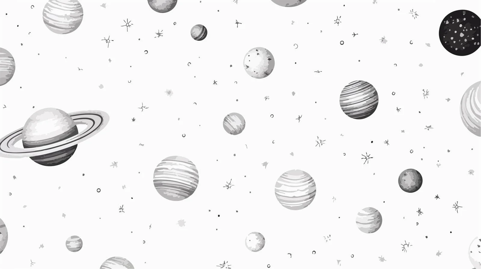 Space Planets Seamless Pattern Design — free download from Dotvec