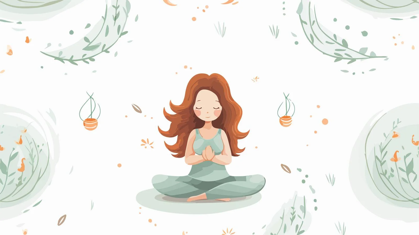 Pregnant woman yoga seamless pattern design — free download from Dotvec