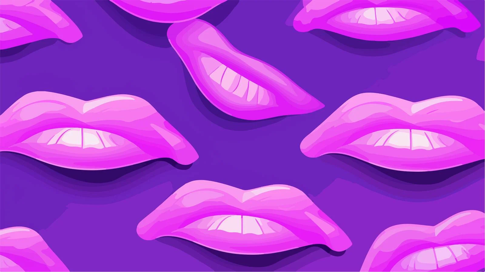 Elegant Seamless Lips Pattern on Purple Background — free download from Dotvec