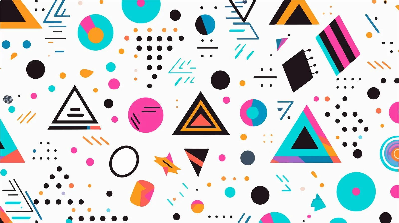 Geometric Shapes Seamless Pattern with Variety — free download from Dotvec