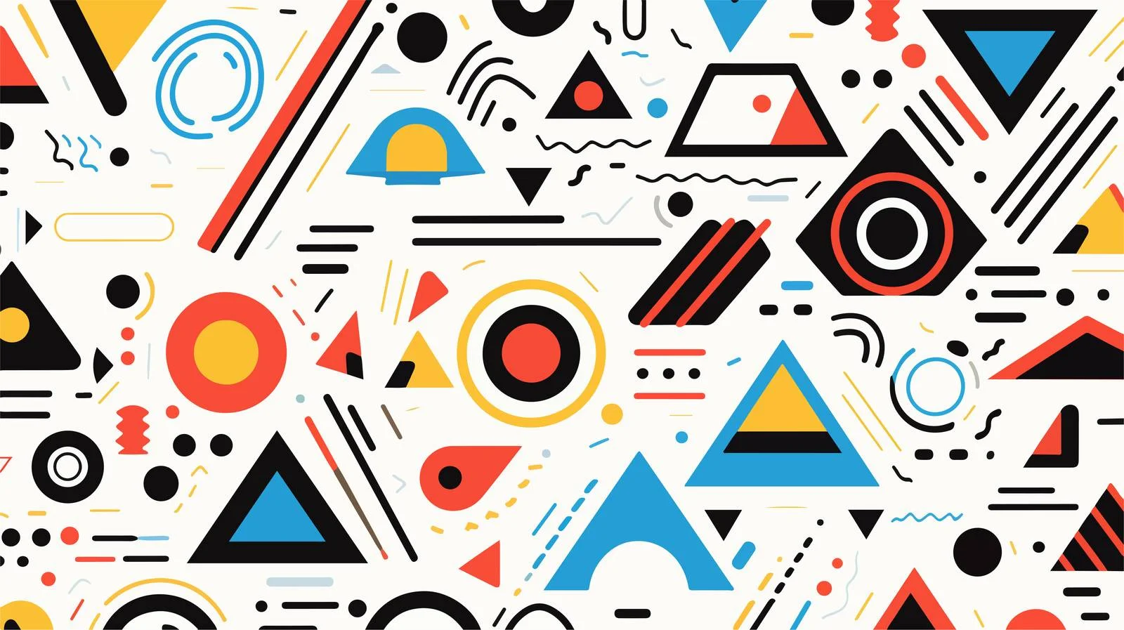 Geometric Seamless Pattern with Pyramids and Circles — free download from Dotvec