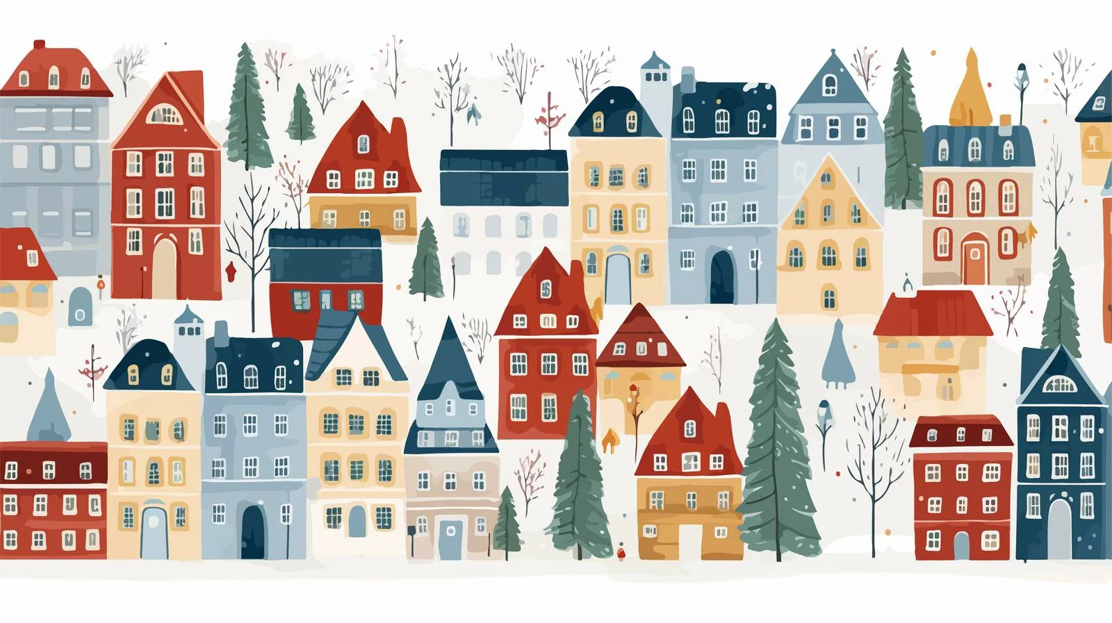 Urban architecture pattern with chapel — free download from Dotvec