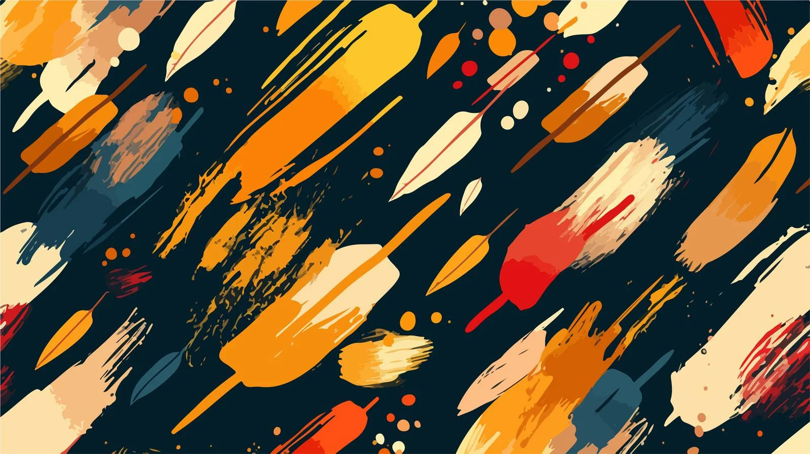 Classic Oval Brush Stroke Design Pattern — free download from Dotvec