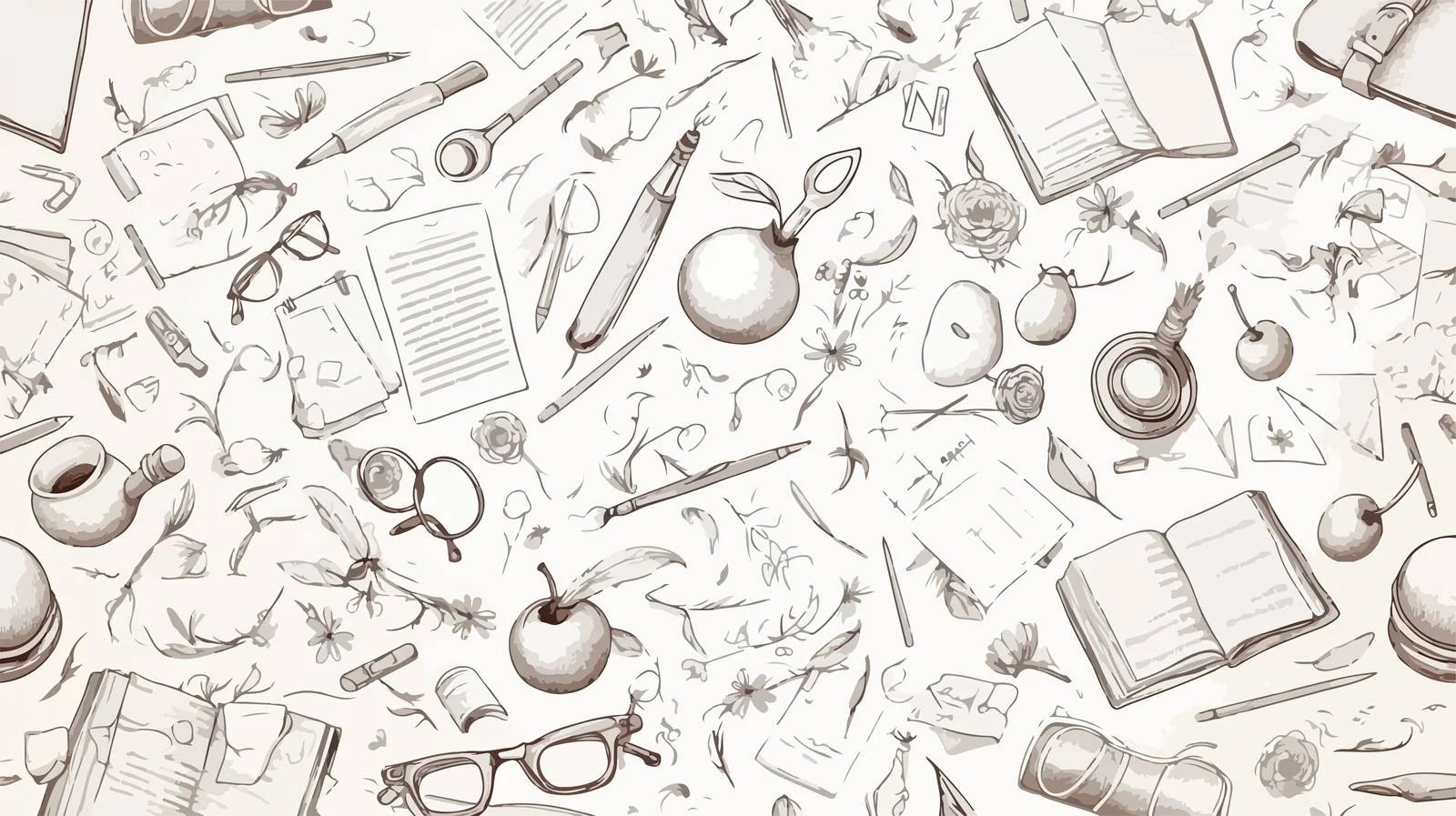 School Supplies Seamless Pattern Design — free download from Dotvec