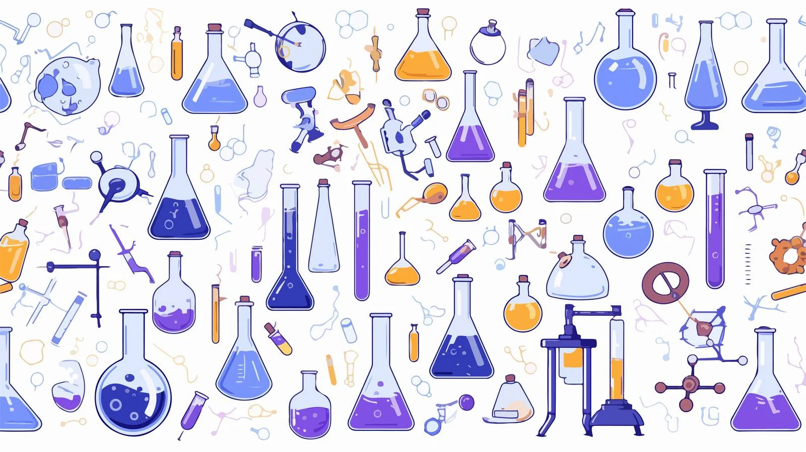 Scientific Laboratory Equipment Seamless Pattern Design — free download from Dotvec
