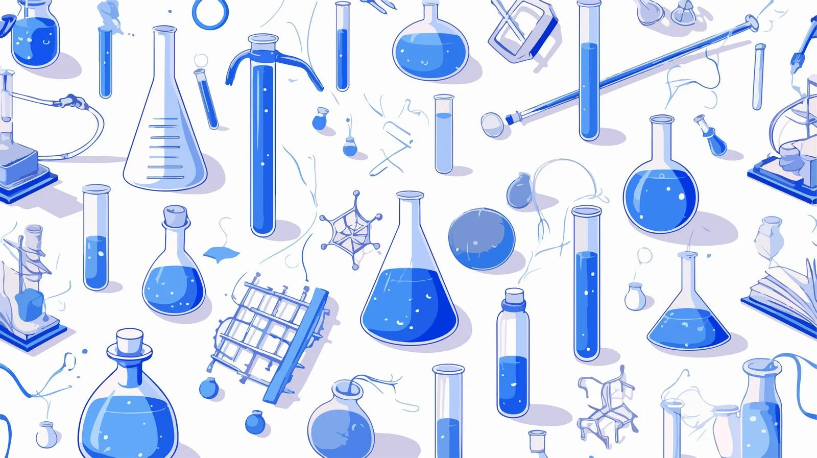 Scientific Laboratory Equipment Pattern Design — free download from Dotvec