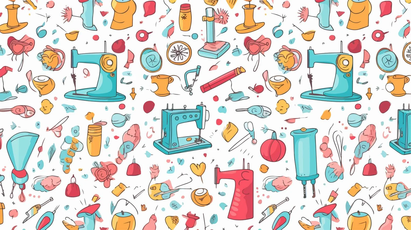 Sewing Elements Pattern — free download from Dotvec