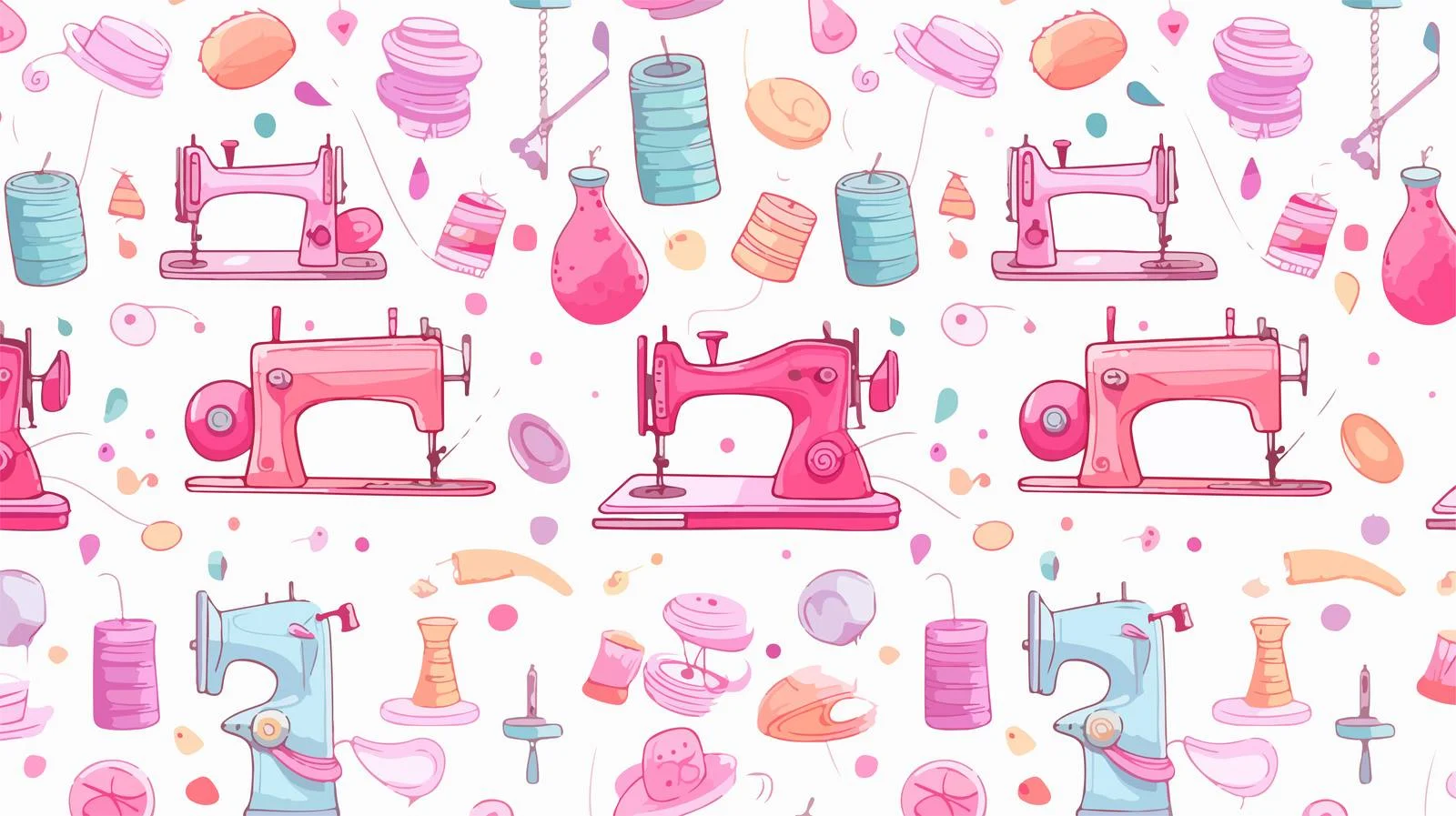 Sewing Elements Seamless Pattern — free download from Dotvec