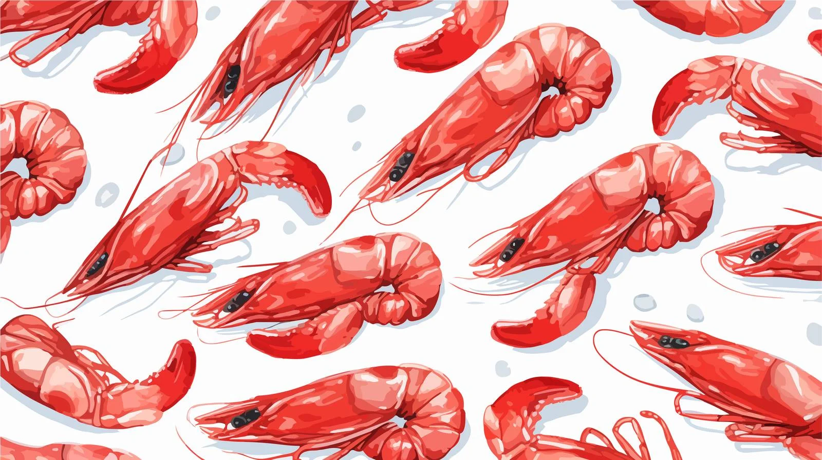 Seafood Shrimp Pattern — free download from Dotvec
