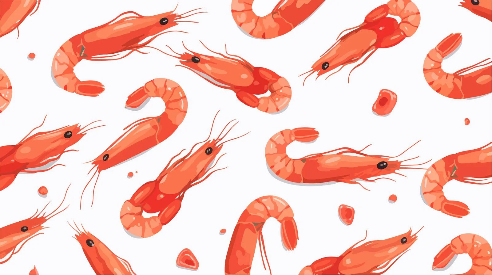 Seafood Shrimp Pattern — free download from Dotvec