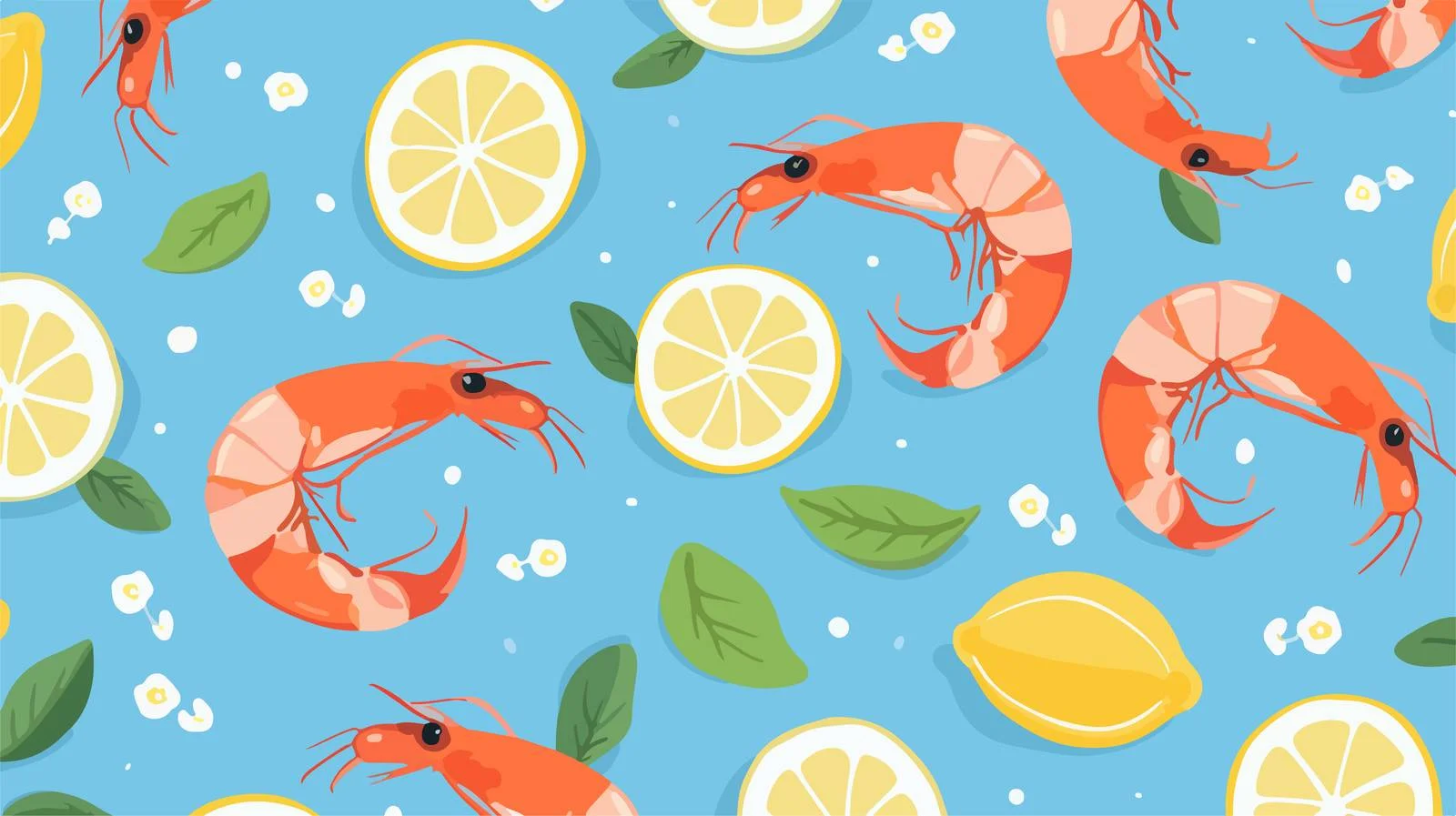 Seafood Lemon Slice Pattern — free download from Dotvec