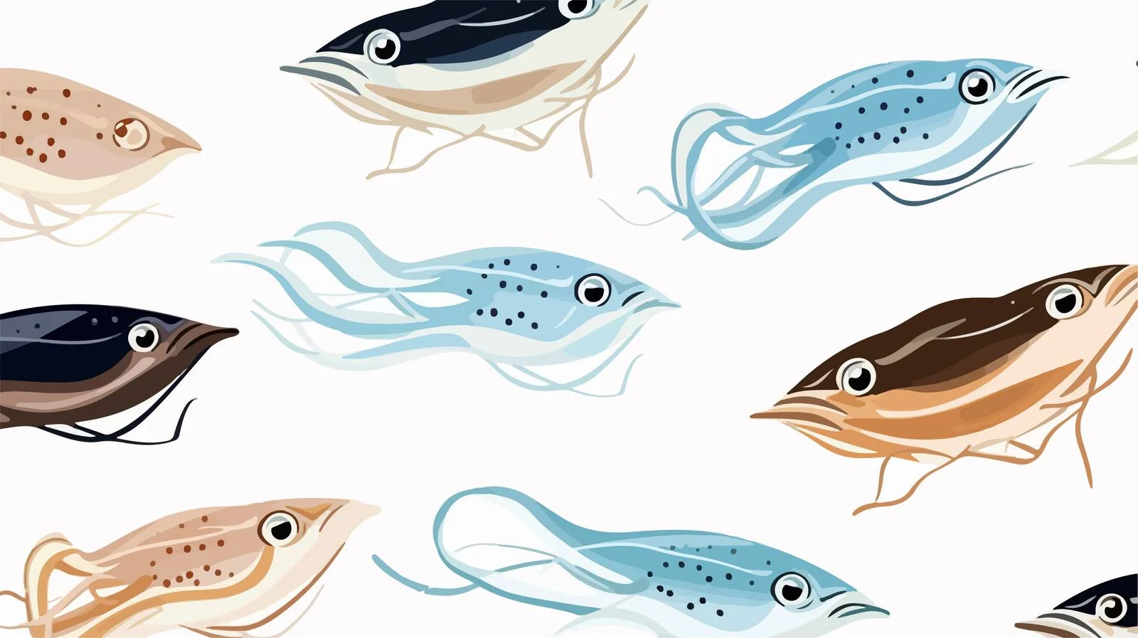 Squid Seamless Pattern Vector Illustration — free download from Dotvec